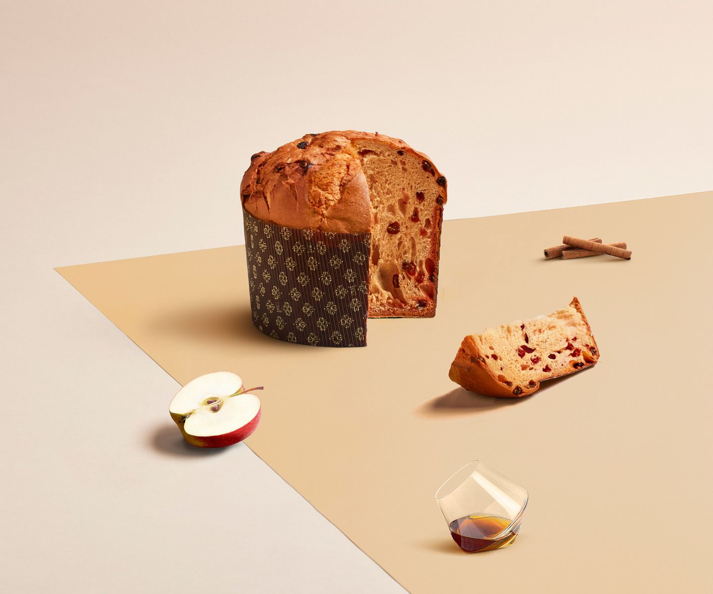 Panettone pomme, rhum & épices